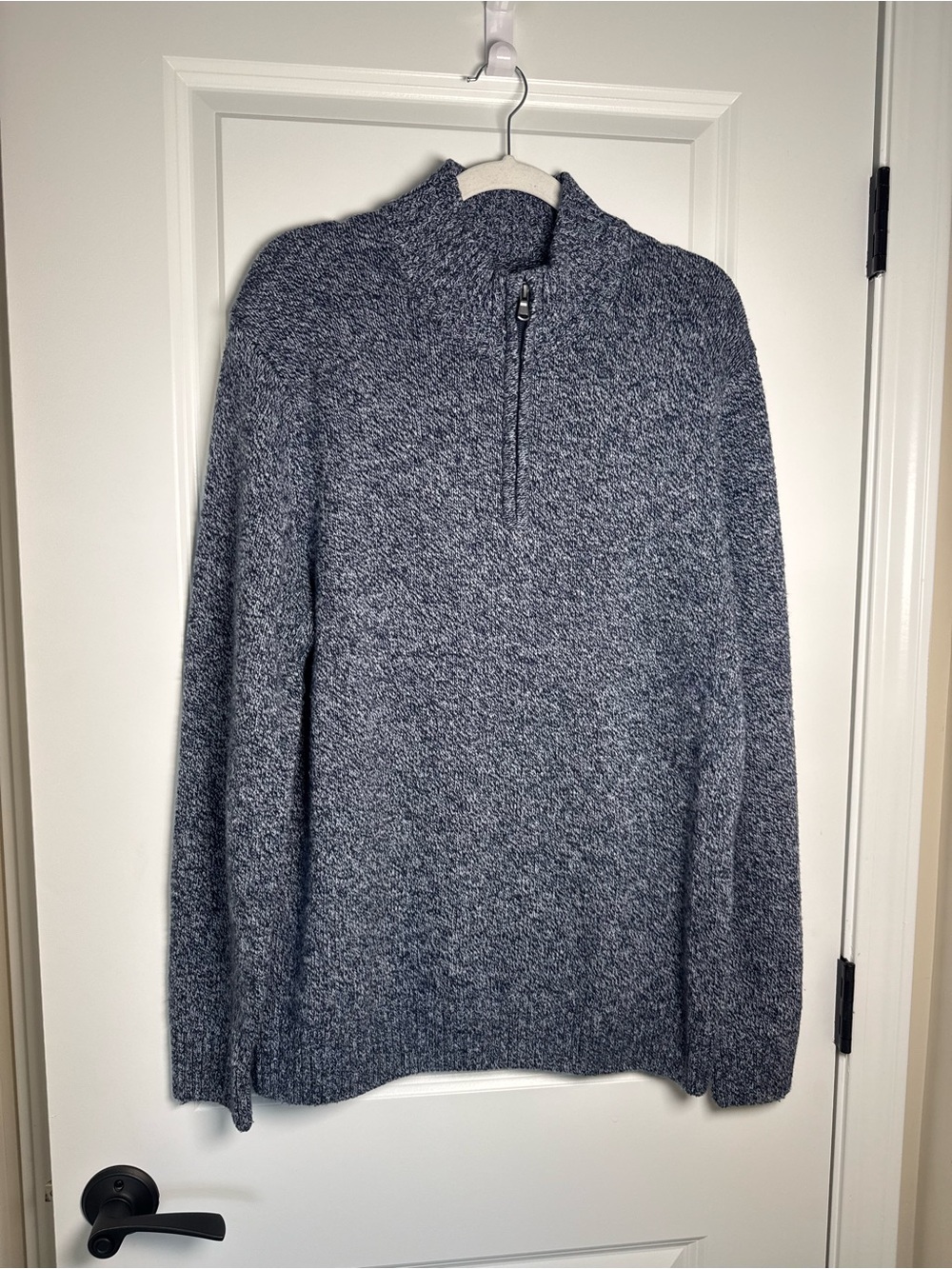 Sonoma Men's Half-Zip Sweater - Heather Blue